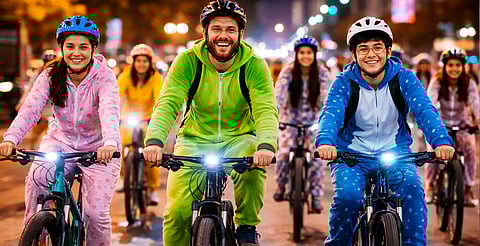 ¿Listo para pedalear en pijama? Revisa la ruta de la rodada nocturna en Morelia