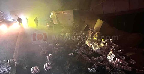 Chocan en la Cuitzeo-Atlacomulco; fue carambola y hubo muchos daños materiales