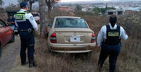 Recuperan vehículo robado en Morelia gracias a reporte ciudadano
