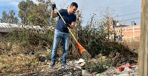 Encabeza Yankel Benítez jornada ciudadana de limpieza en La Aldea