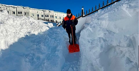 Tormenta de nieve sepulta ciudades en el este de Rusia