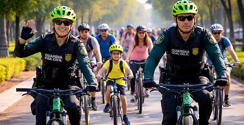 Con casco y bicicleta: llega la rodada con la Guardia Civil a Morelia este sábado