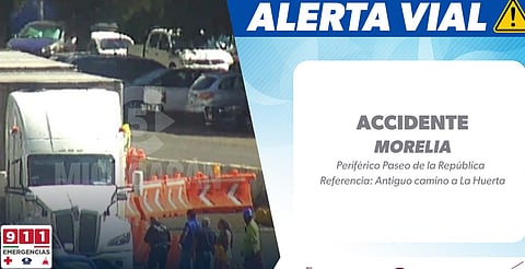 Se registra accidente este jueves en el periférico de Morelia 