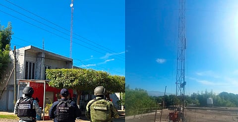 Aseguran en Apatzingán antena ilícita presuntamente ligada a grupo vinculado a "El Botox"