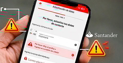 Usuarios reportan fallas en la app de Santander 