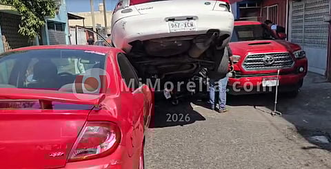 Dos lesionados tras choque múltiple en la zona poniente de Morelia