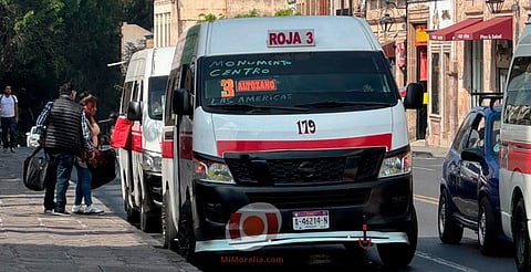 ¡Atención morelianos! Ruta Roja 3 amplía su servicio hasta Altozano