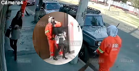 Las cámaras de seguridad captaron todo el ataque