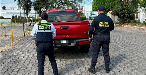 Recupera Policía Morelia camioneta robada tras operativo en Fovissste Acueducto