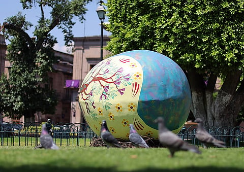 jardín huevo de pascua