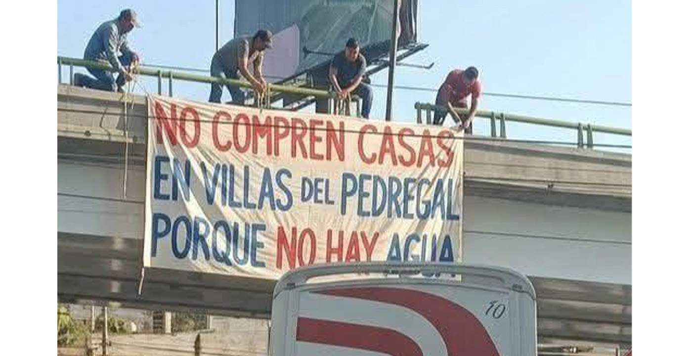 Vecinos piden no comprar casas en Villas del Pedregal porque no hay agua