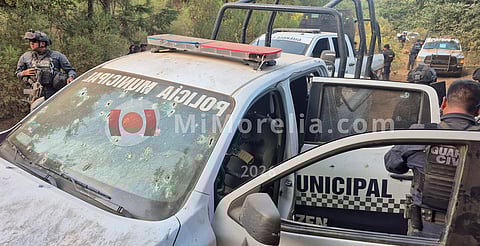 Delincuentes atacan a policías de Nahuatzen a balazos y con drones explosivos