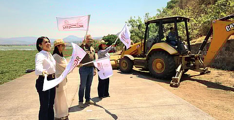 Inaugura arranque de obra Eco-Malecón, gobernador del estado y la presidenta municipal
