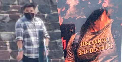 Vestía playera con mensaje ligado a una canción de rock alternativo