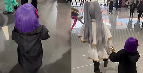 Madre e hija enternecen las redes con su cosplay de Frieren y Fern