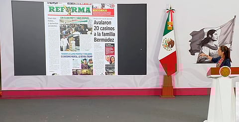 Sheinbaum desmiente a Reforma: permisos a casinos fueron por orden judicial