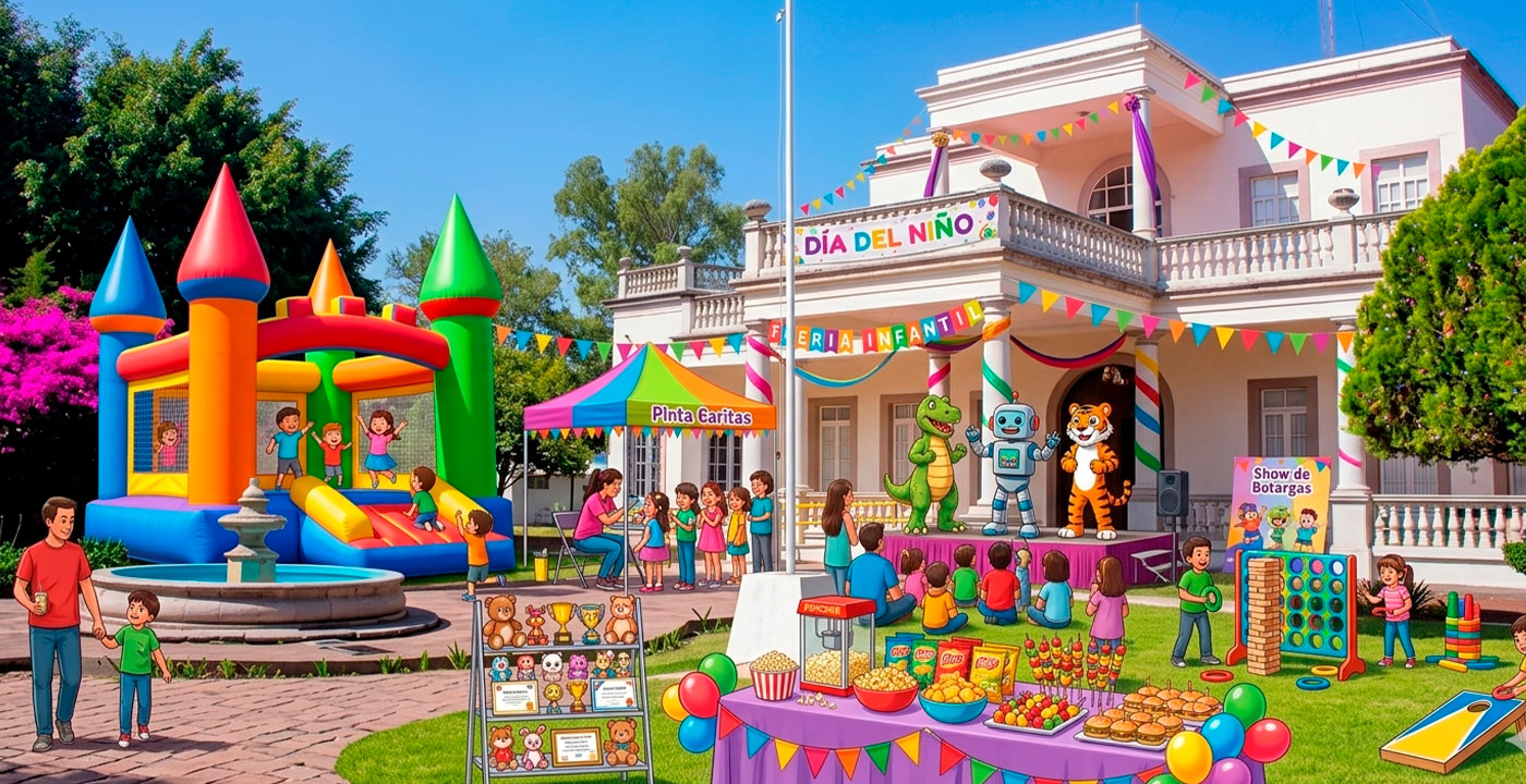 Habrá brincolín gigante, pinta caritas, botargas y juegos recreativos