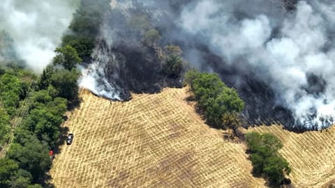 ¿Mucho humo por tu zona? Se reporta fuerte incendio de pastizal esta tarde en Morelia