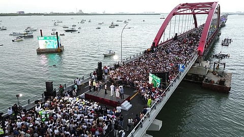Claudia Sheinbaum inaugura Puente Nichupté en Quintana Roo