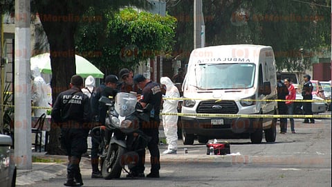 Llegaron al lugar agentes de la PGJE y de la Policía Michoacán