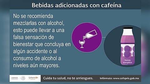 Los efectos pueden ser aceleración de la frecuencia cardiaca, ansiedad, intoxicación, náuseas y vómito (Imagen: @COFEPRIS)