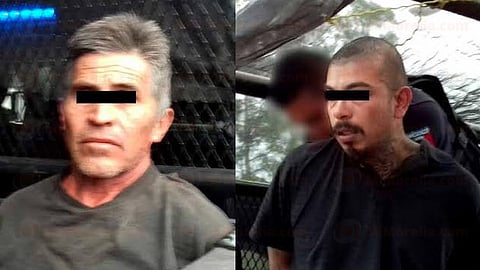 Los aprehendidos dijeron llamarse Rubén “Q”, de 53 años de edad y Erik Melitón “H”, de 32 años de edad (Foto: rED113)