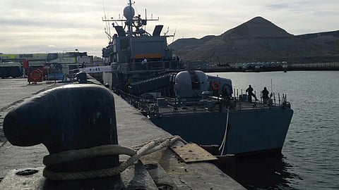 Balbi explicó que doblaron el tiempo para realizar la búsqueda (Foto: @Armada_Arg)
