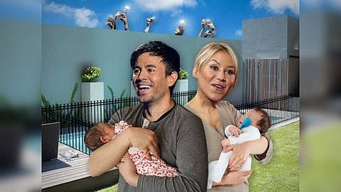 Un enorme muro de 4.8 metros de altura fue levantado alrededor de la propiedad donde habita la pareja 
(Foto: @kishaniglesias)