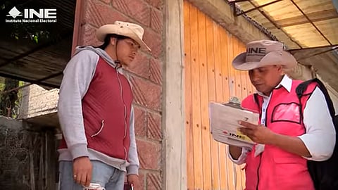 El INE ya alcanzó la meta a escala nacional (Foto: captura de video)