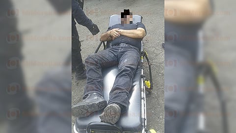 Las heridas que sufrió el agraviado, identificado como José Martín H., no ponen en riesgo su vida, mencionaron los rescatistas (Foto: RED 113)