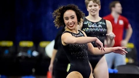 Presentó una rutina de piso (Foto: @katelyn_ohashi)