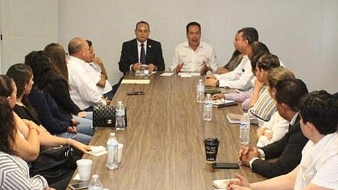 El secretario acudió a la Mesa de Seguridad y Justicia de la Región, sostuvo un encuentro con empresarios y medios de comunicación (Foto Cortesía)