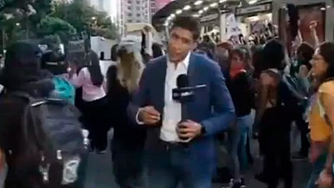 Los hechos ocurrieron frente a la estación del Metrobús Insurgentes (Foto: captura de pantalla)