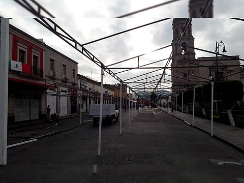 Comienza cierre de calles en el Centro Histórico de Morelia