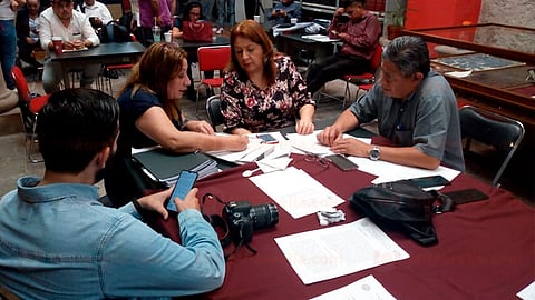 No asistieron David Alejandro Cortés Mendoza, del PAN; Omar Antonio Carreón Abud, del PRI; y, Antonio Soto Sánchez, del PRD (Foto: Sayra Casillas)