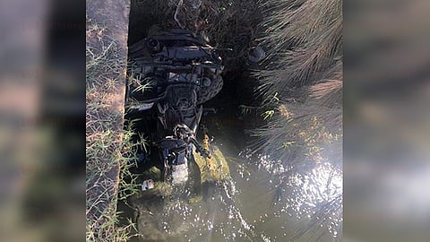 El percance fue a la altura del sitio conocido como "Los Puentes Cuates" (Foto: RED 113)