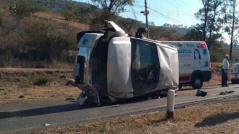 Accidente en la Morelia-Mil Cumbres deja una mujer lesionada