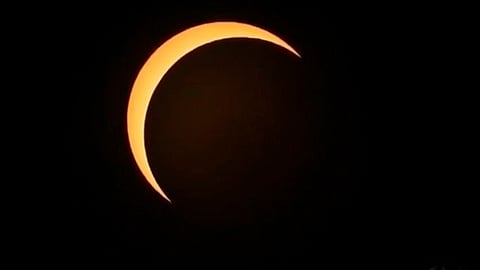 El eclipse ocurrió justo un día después del solsticio de verano (Foto Twitter: @RedGeoChile)