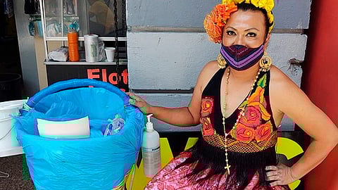 La muxe agradeció el apoyo que recibió de las personas (Foto Facebook: Lady tacos de canasta)