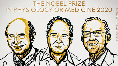 Harvey Alter, Charles M. Rice y Michael Houghton ganaron el premio por su contribución en la lucha contra la hepatitis (Foto: @NobelPrize)