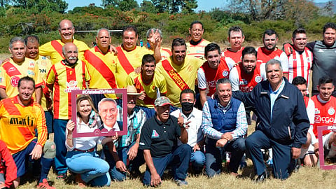 Al encuentro también asistieron los integrantes del club excanarios del Morelia, comandados por Antonio Villalón (Foto: cortesía)