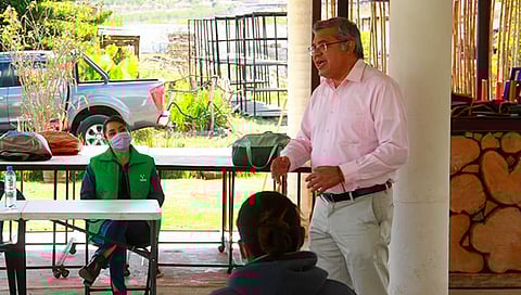 El precandidato al gobierno estatal planteó la necesidad de generar el cambio en Michoacán a través de una propuesta nueva y diferente al resto de partidos políticos (Foto Cortesía) 