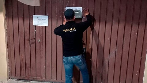 El inmueble fue asegurado al igual que la unidad y las placas, las cuales fueron presentadas ante el agente del Ministerio Público (Foto Cortesía) 
