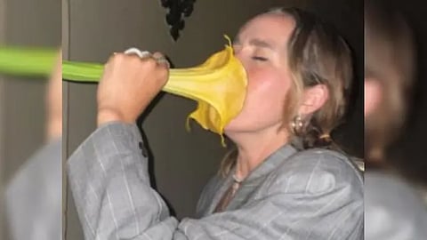 La flor se llama Trompeta de Ángel (Foto: captura de video/@songsbyraphael)