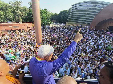 धम्मचक्र परिवर्तन दिवसः संकल्प मार्च में शामिल हुए 10000 से अधिक लोग, लिया छुआछूत व जात-पात खत्म करने का संकल्प