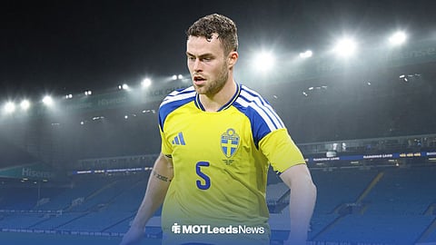 Gabriel Gudmundsson in action for Sweden