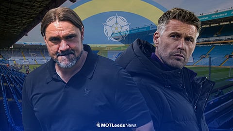 Daniel Farke and Rob Edwards at Elland Road