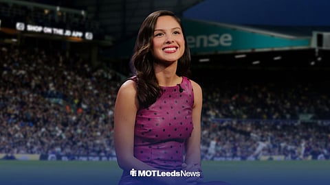 Pop superstar Olivia Rodrigo at Leeds United's Elland Road Stadium. 
