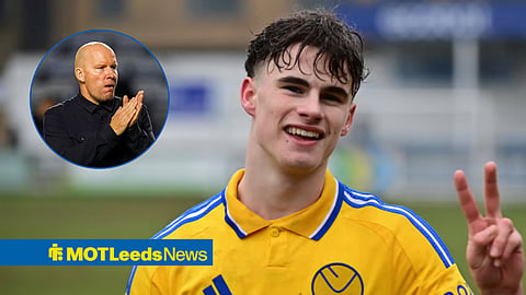 Leeds United youngster Hrry Gray and Sheffield Wednesday manager Henrik Pedersen