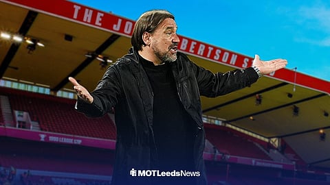 Daniel Farke working as Leeds United manager at the City Ground